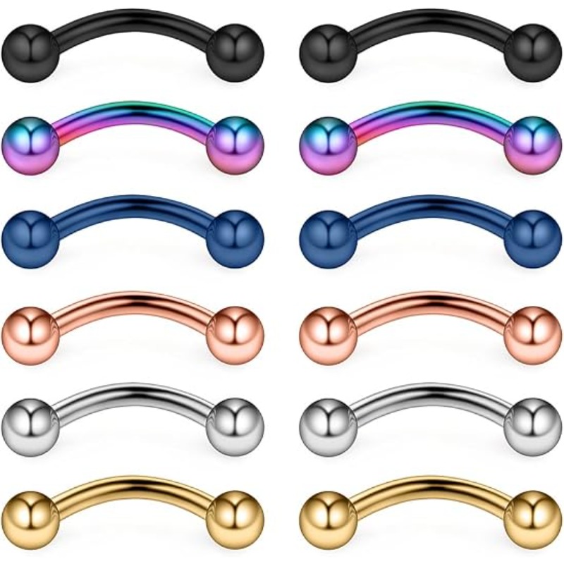 12 SZTUK 16G Piercingi do ciał – Body Jewelry Surgical Steel recenzja i cena